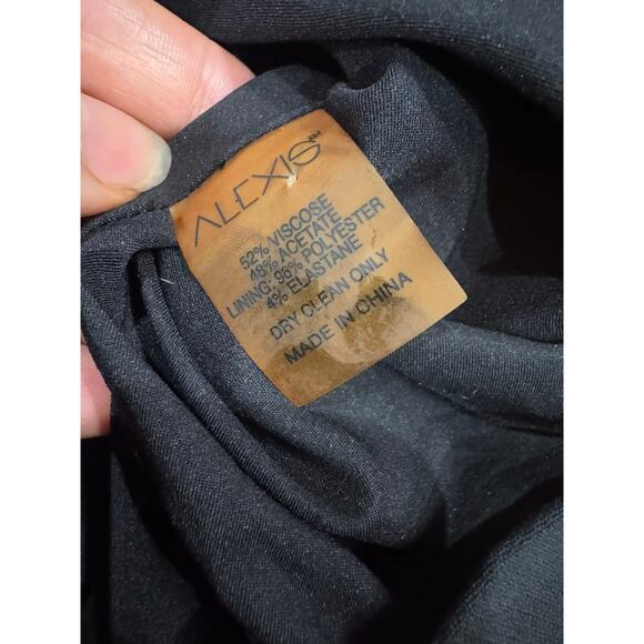 Alexis Black Marianne Tiered Bell-Sleeve Crepe Mini Dress Ruffled Trim Small - Picture 8 of 10